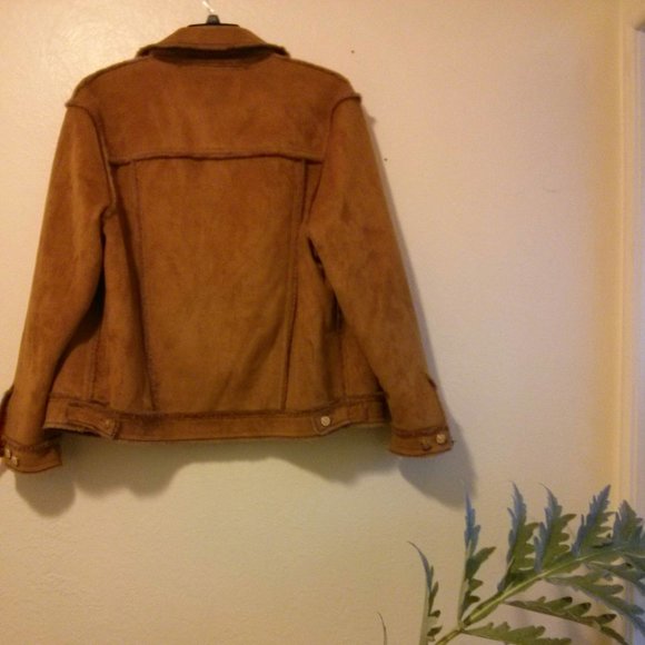 NWOT St. John Sport Faux Shearling Jacket Size L Aviator Bomber Teddy - Picture 6 of 15